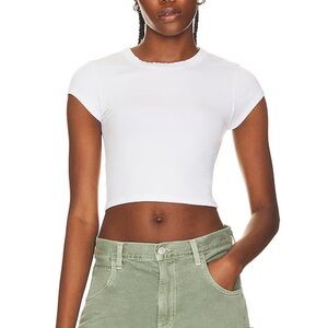 Enza Costa silk cropped t shirt